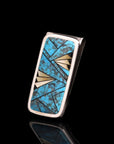 Colorful Blue Inlay Money Clip