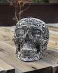 Life Size Stainless Steel Floral Skull *LIMITED EDITION*