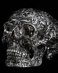 Life Size Stainless Steel Floral Skull *LIMITED EDITION*