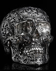 Life Size Stainless Steel Floral Skull *LIMITED EDITION*